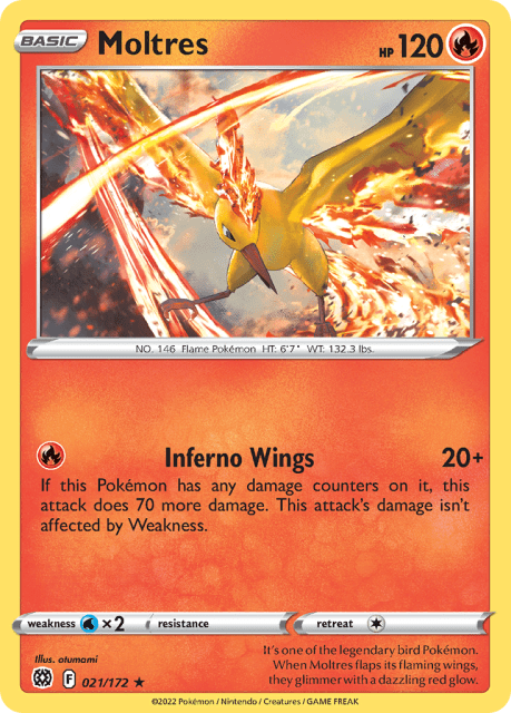 Moltres (Play Pokemon Stamp) (21) — Brilliant Stars