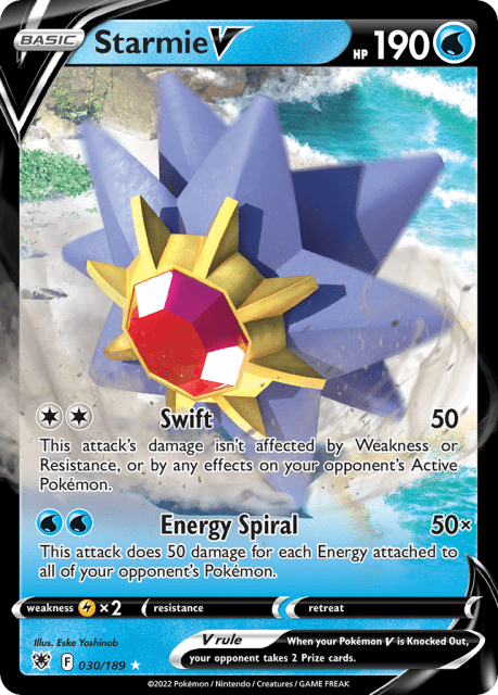 Starmie V (Play Pokemon Stamp Holofoil) (30) — Astral Radiance