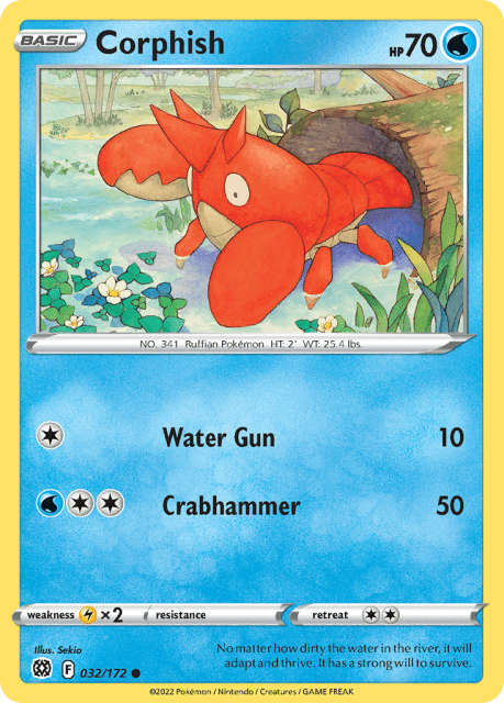 Corphish (Reverse Holofoil) (32) — Brilliant Stars