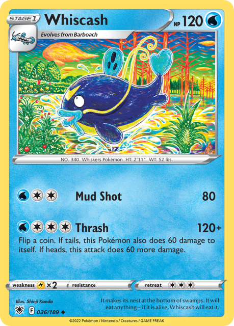 Whiscash (Reverse Holofoil) (36) — Astral Radiance