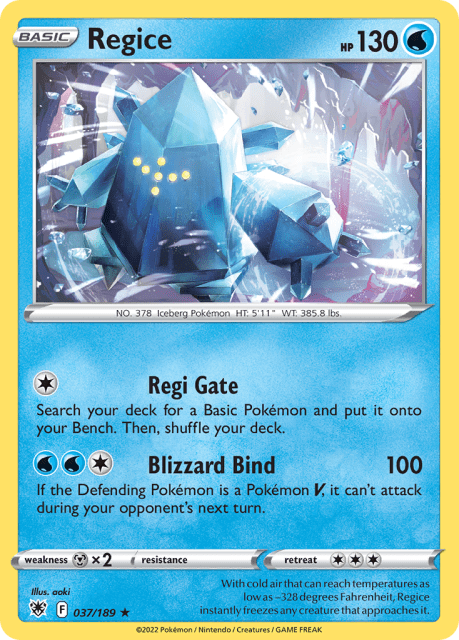 Regice (Play Pokemon Stamp) (37) — Astral Radiance