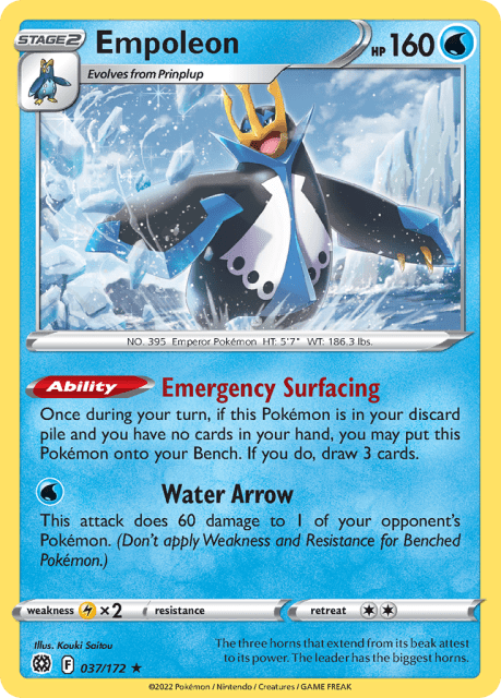 Empoleon (Reverse Holofoil) (37) — Brilliant Stars