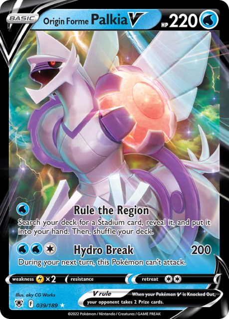 Origin Forme Palkia V (Play Pokemon Stamp Holofoil) (39) — Astral Radiance