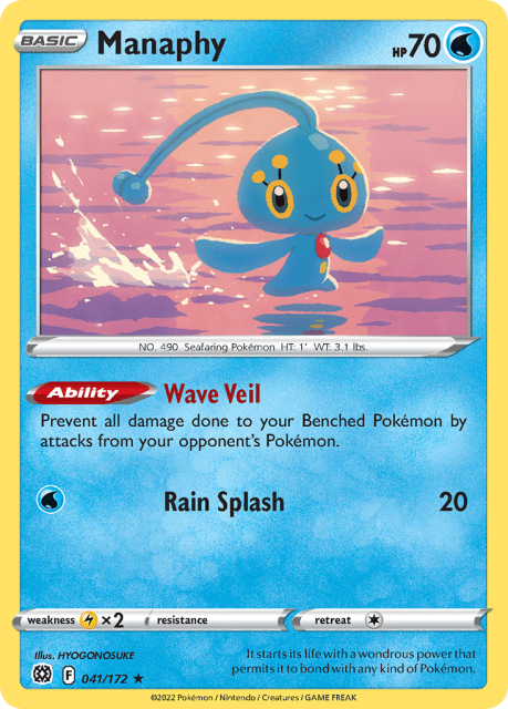 Manaphy (Reverse Holofoil) (41) — Brilliant Stars