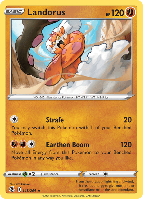 Landorus (Cosmos Holofoil) (148) — Fusion Strike