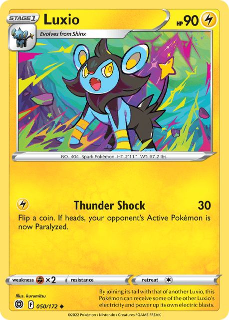 Luxio (Reverse Holofoil) (50) — Brilliant Stars