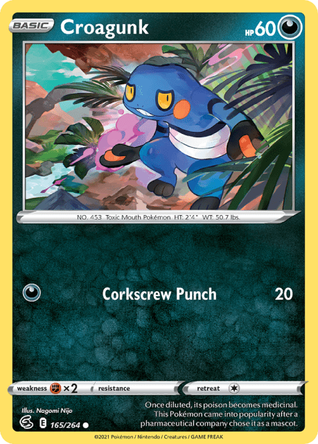 Croagunk (Reverse Holofoil) (165) — Fusion Strike