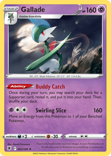 Gallade (Play Pokemon Stamp) (62) — Astral Radiance