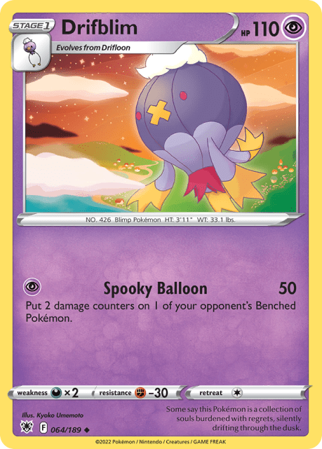 Drifblim (Reverse Holofoil) (64) — Astral Radiance
