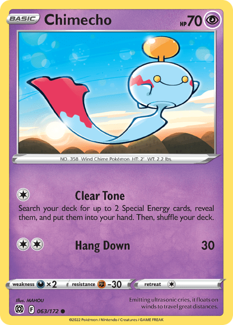 Chimecho (Reverse Holofoil) (63) — Brilliant Stars