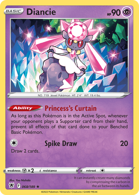Diancie (Play Pokemon Stamp) (68) — Astral Radiance