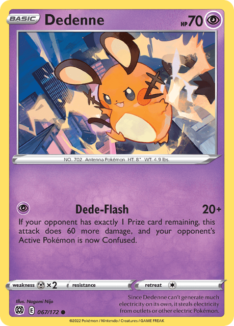 Dedenne (Reverse Holofoil) (67) — Brilliant Stars