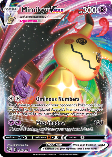 Mimikyu VMAX (Holofoil) (69) — Brilliant Stars