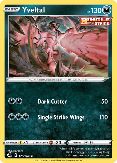 Yveltal (Reverse Holofoil) (175) — Fusion Strike