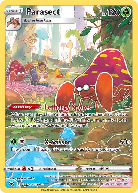 Parasect (Holofoil) (TG01) — Lost Origin Trainer Gallery