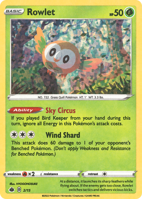 Rowlet (Holofoil) (2) — McDonald's Collection 2022