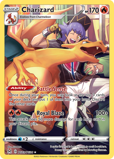 Charizard (Holofoil) (TG03) — Lost Origin Trainer Gallery