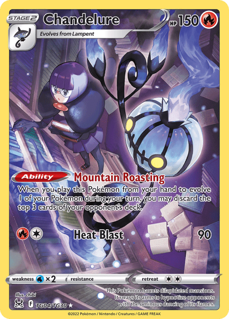 Chandelure (Holofoil) (TG04) — Lost Origin Trainer Gallery