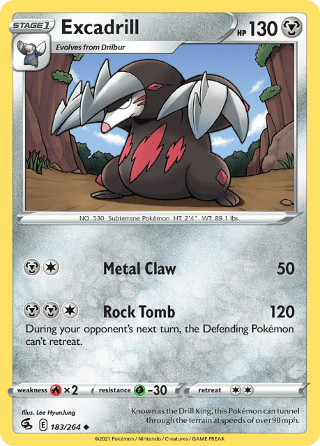 Excadrill (Reverse Holofoil) (183) — Fusion Strike