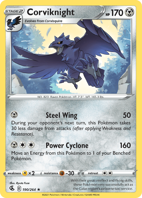 Corviknight (Reverse Holofoil) (190) — Fusion Strike