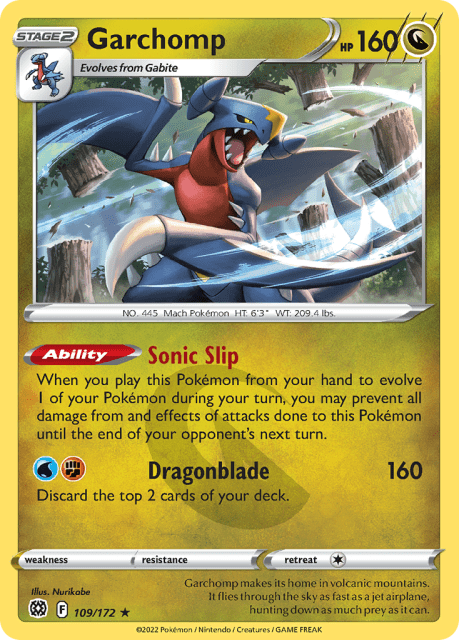 Garchomp (Holofoil) (109) — Brilliant Stars