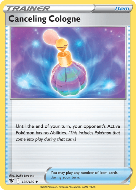 Canceling Cologne (Play Pokemon Stamp Holofoil) (136) — Astral Radiance