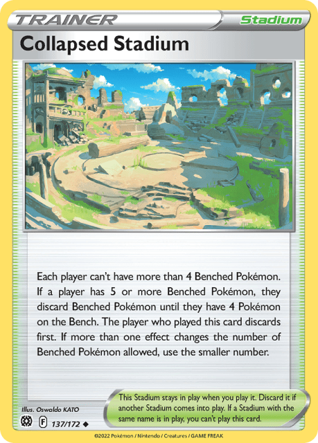 Collapsed Stadium (Reverse Holofoil) (137) — Brilliant Stars