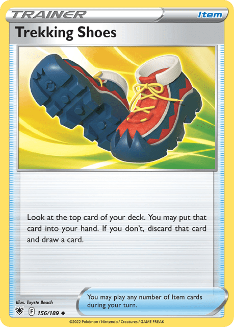 Trekking Shoes (Play Pokemon Stamp Holofoil) (156) — Astral Radiance
