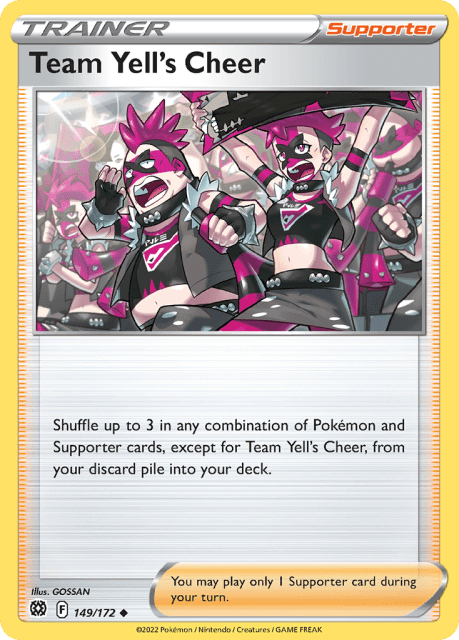 Team Yell's Cheer (Reverse Holofoil) (149) — Brilliant Stars