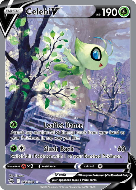 Celebi V (Holofoil) (245) — Fusion Strike