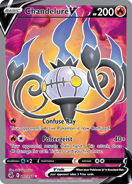 Chandelure V (Holofoil) (247) — Fusion Strike