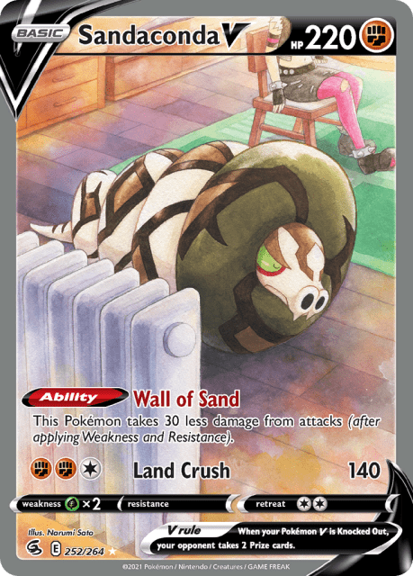 Sandaconda V (Holofoil) (252) — Fusion Strike