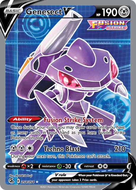 Genesect V (Holofoil) (254) — Fusion Strike