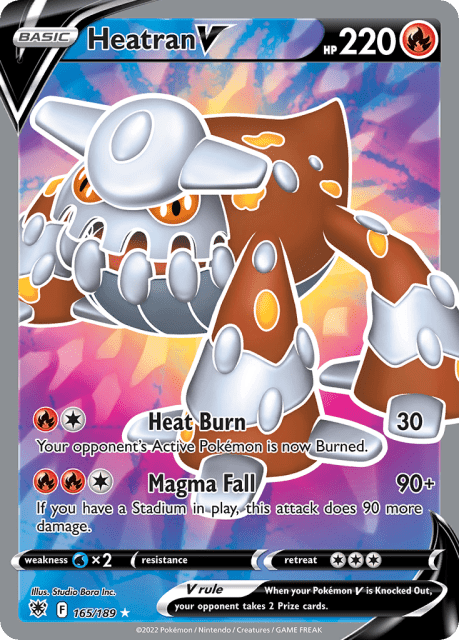 Heatran V (Holofoil) (165) — Astral Radiance