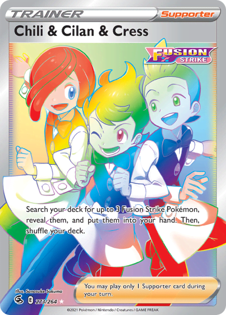 Chili & Cilan & Cress (Holofoil) (273) — Fusion Strike