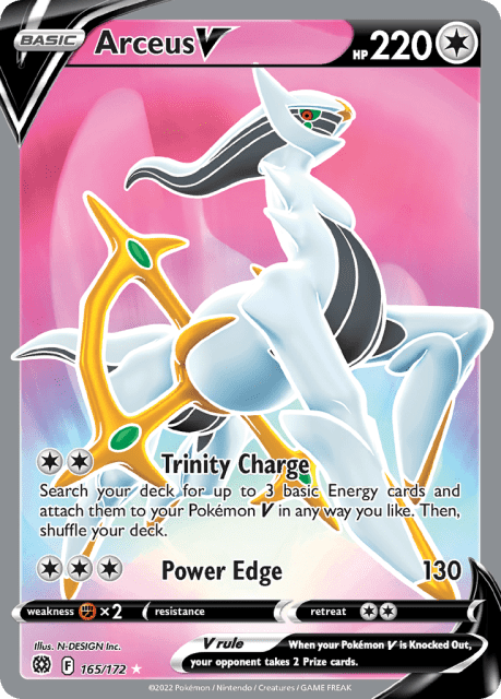 Arceus V (Holofoil) (165) — Brilliant Stars