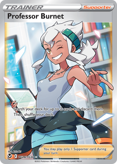 Professor Burnet (Holofoil) (TG26) — Silver Tempest Trainer Gallery