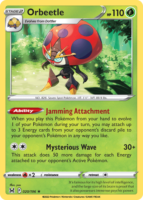 Orbeetle (Reverse Holofoil) (20) — Lost Origin