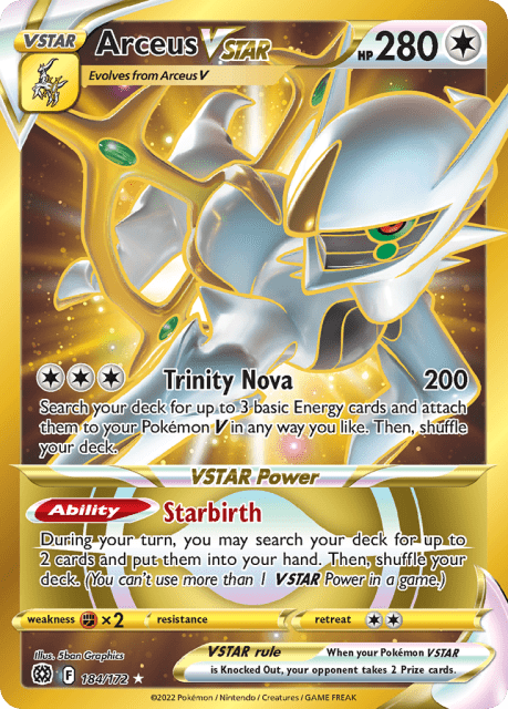 Arceus VSTAR (Holofoil) (184) — Brilliant Stars