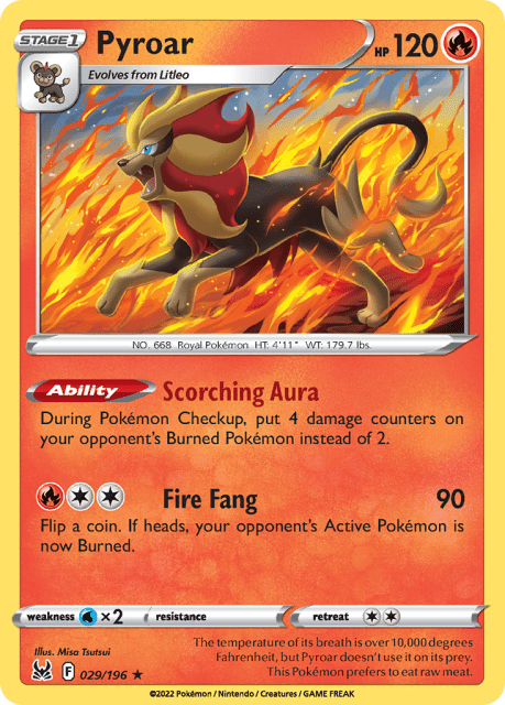 Pyroar (Reverse Holofoil) (29) — Lost Origin