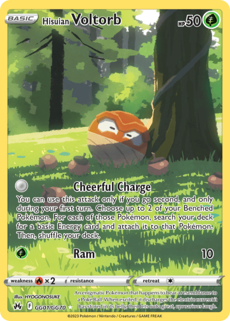 Hisuian Voltorb (Holofoil) (GG01) — Crown Zenith Galarian Gallery