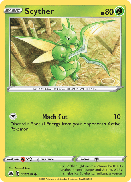 Scyther (Reverse Holofoil) (6) — Crown Zenith