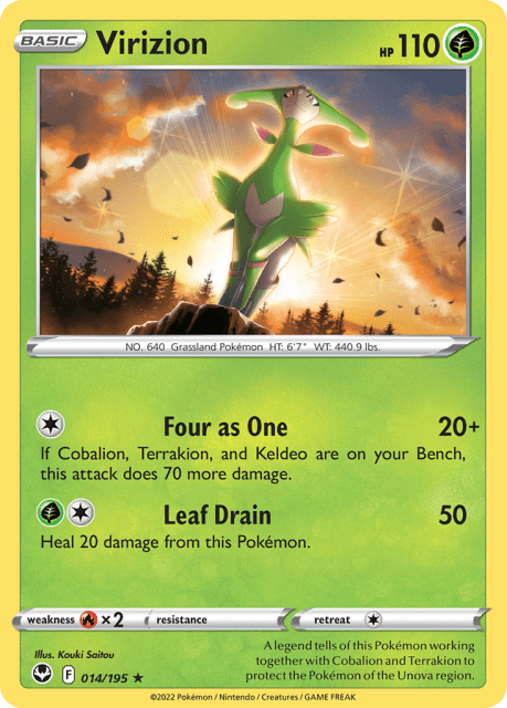 Virizion (Reverse Holofoil) (14) — Silver Tempest