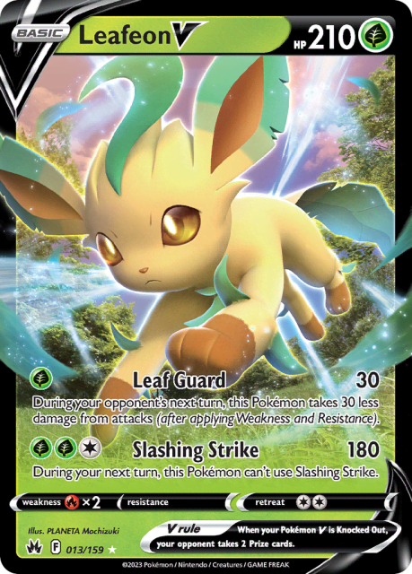 Leafeon V (Holofoil) (13) — Crown Zenith