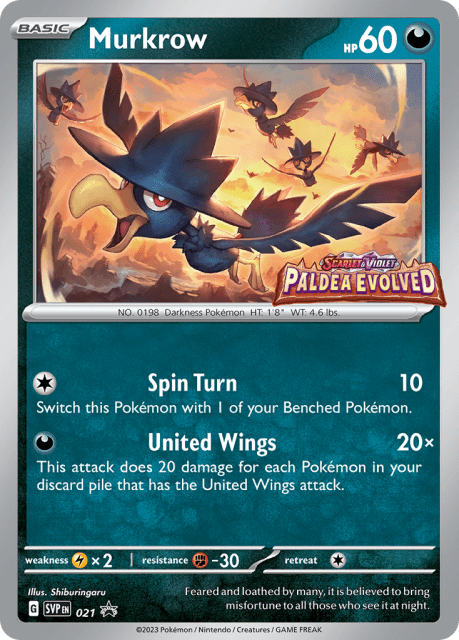 Murkrow (Holofoil) (21) — Scarlet & Violet Black Star Promos