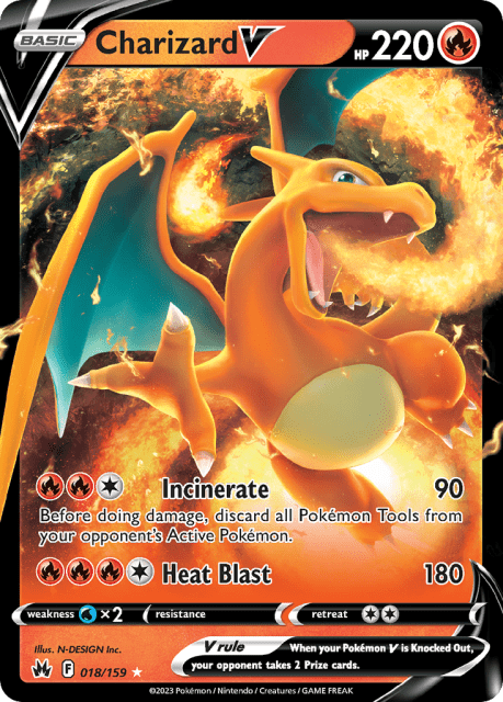 Charizard V (Holofoil) (18) — Crown Zenith