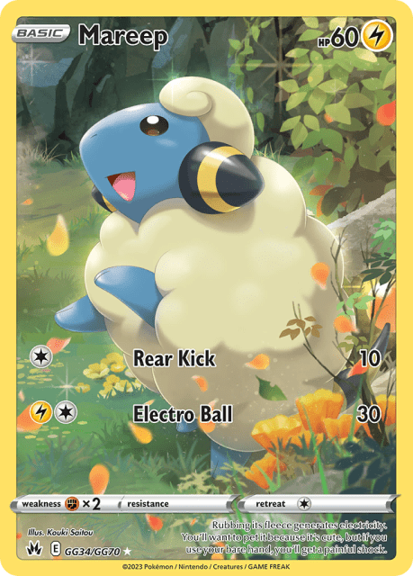 Mareep (Holofoil) (GG34) — Crown Zenith Galarian Gallery