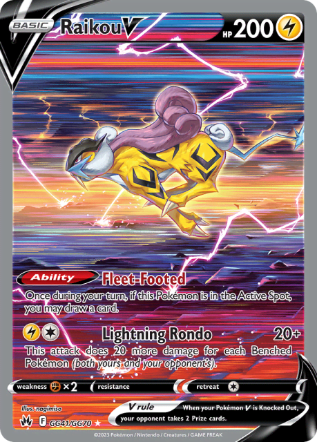 Raikou V (Holofoil) (GG41) — Crown Zenith Galarian Gallery