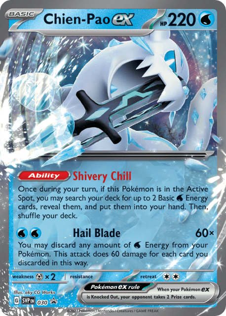 Chien-Pao ex (Holofoil) (30) — Scarlet & Violet Black Star Promos