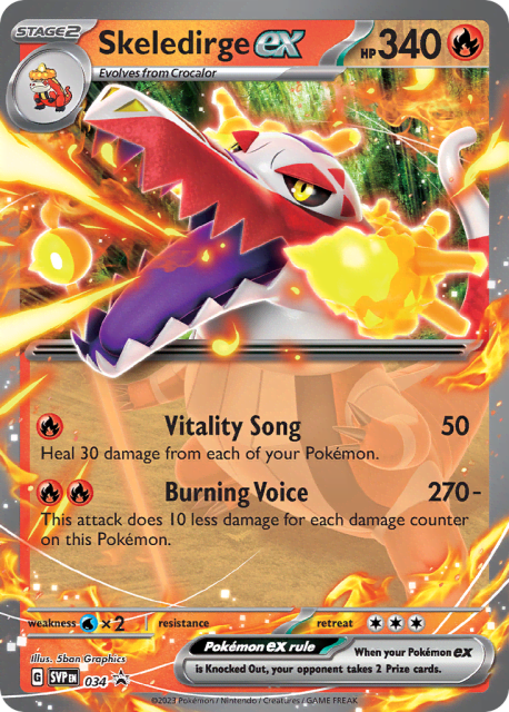 Skeledirge ex (Holofoil) (34) — Scarlet & Violet Black Star Promos